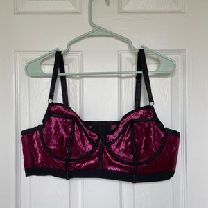 torrid 1 corset velvet bralette